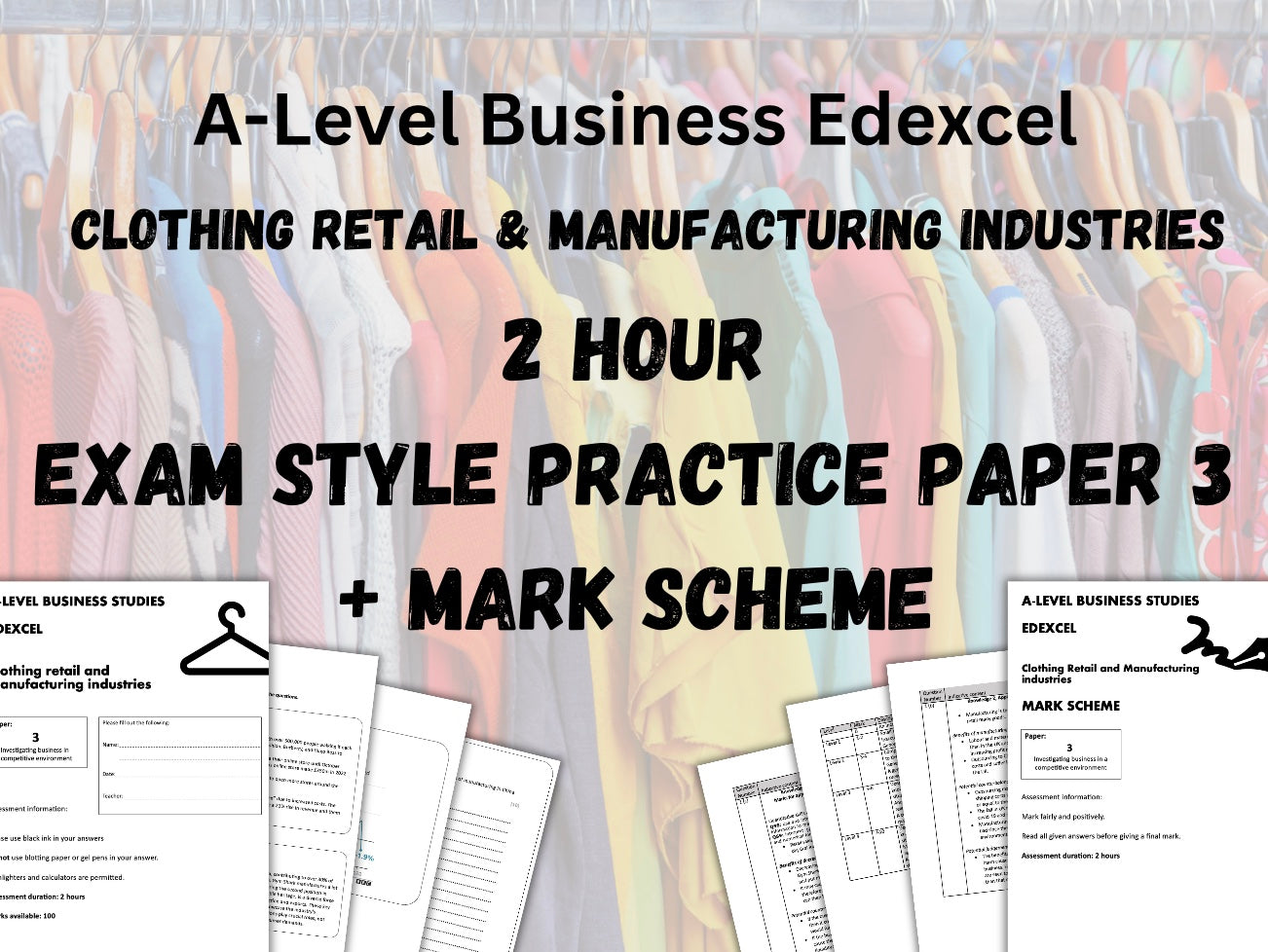 A-Level business edexcel 2024 paper 3 practice paper