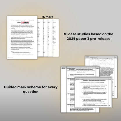 2025 Paper 3 Full Revision Bundles: A-Level Edexcel Economics B + Business