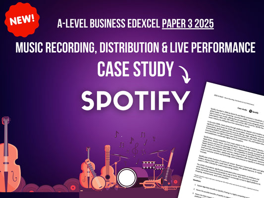 Spotify Music Recording Case Study: Edexcel Paper 3 2025 A-Level Business