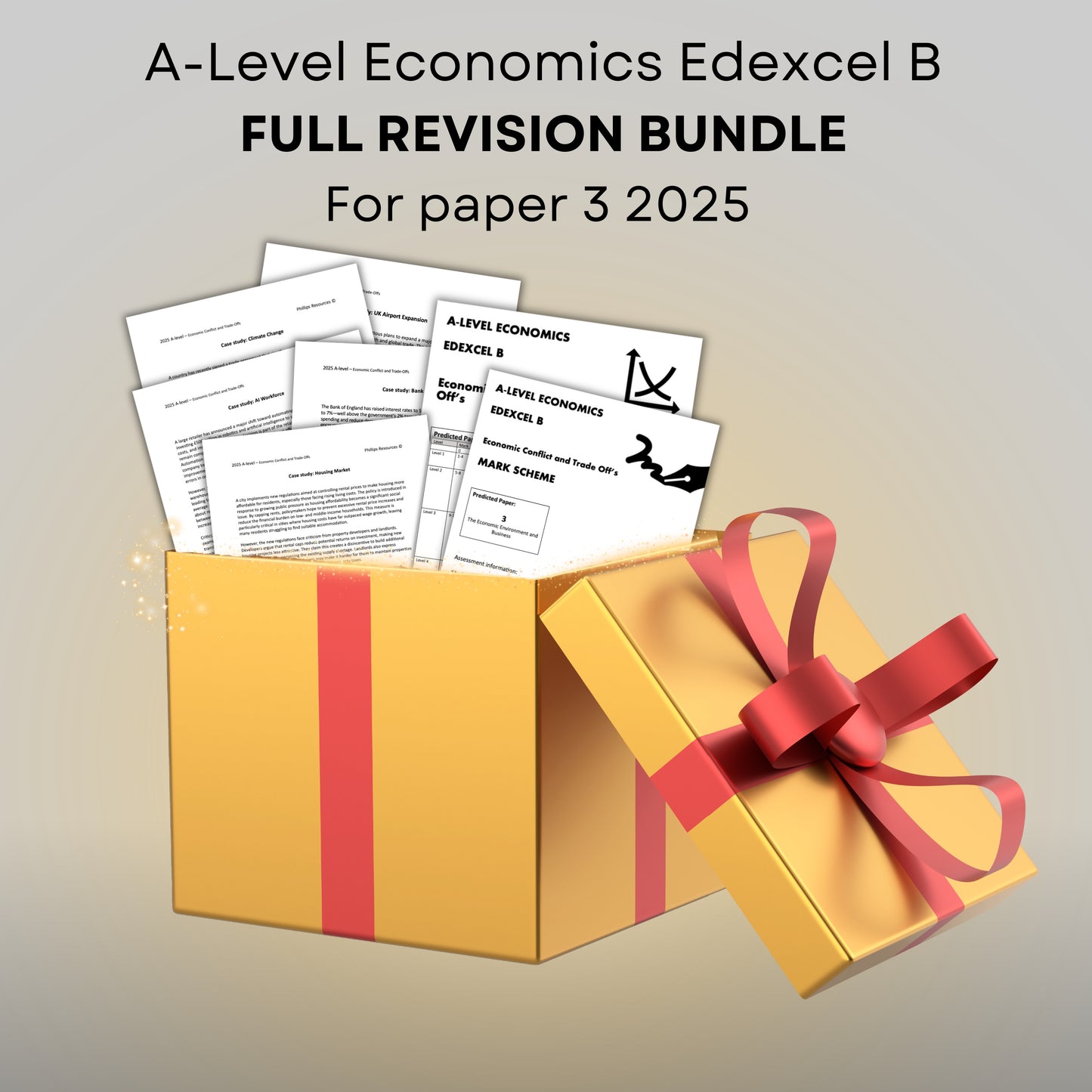 Alevel economics edexcel b paper 3 2025 revision bundle