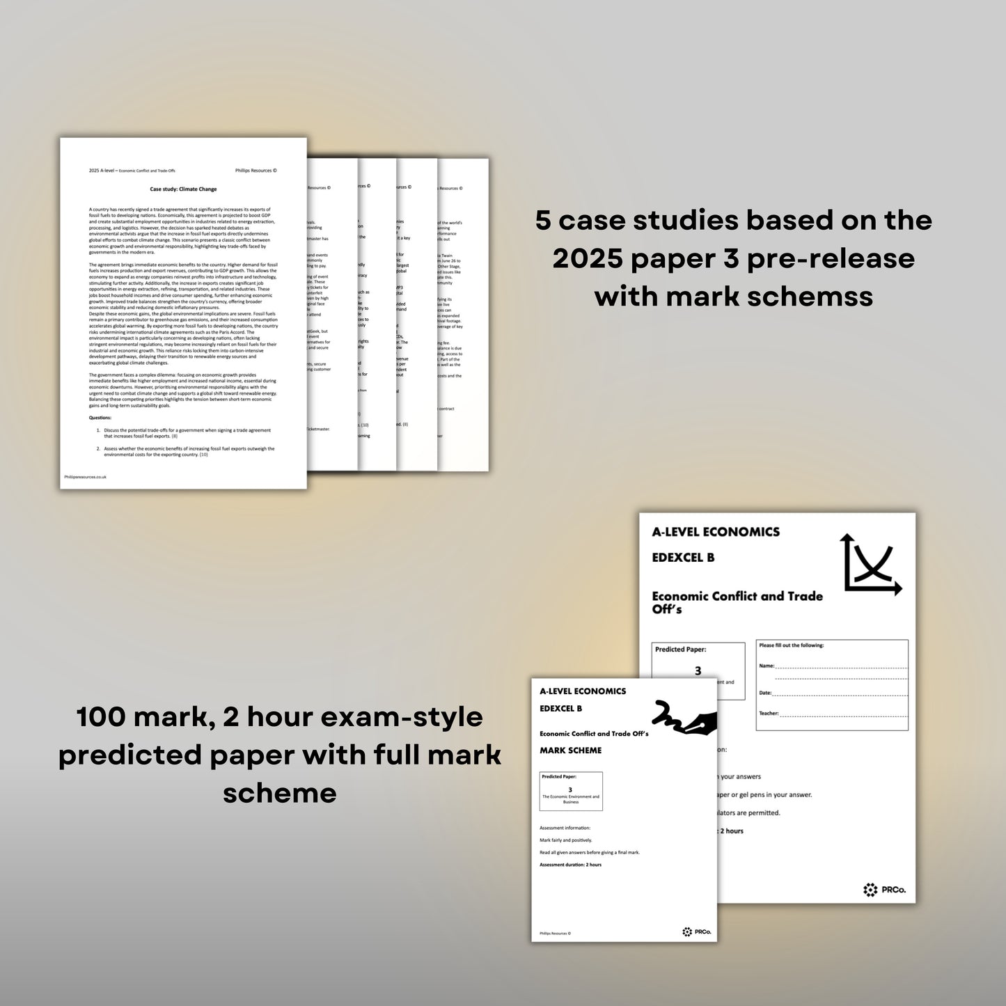 2025 Paper 3 Full Revision Bundles: A-Level Edexcel Economics B + Business