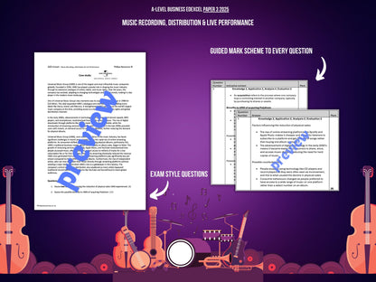 UMG Music Recording Case Study: Edexcel Paper 3 2025 A-Level Business