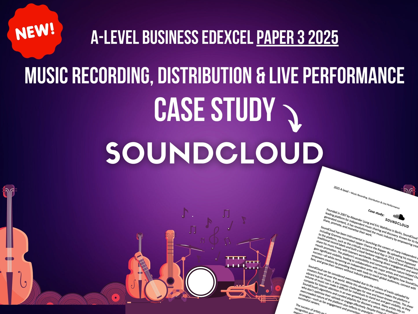 SoundCloud Music Recording Case Study: A-Level Business Edexcel Paper 3 2025