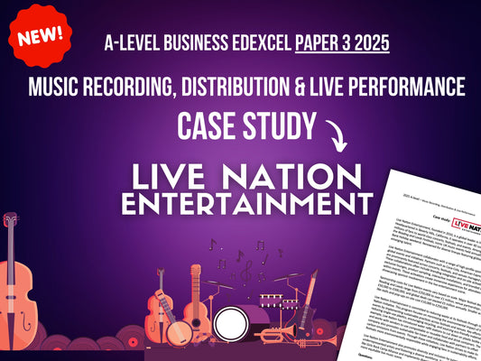 LNE MUSIC RECORDING CASE STUDY: Edexcel Paper 3 2025 A-Level Business