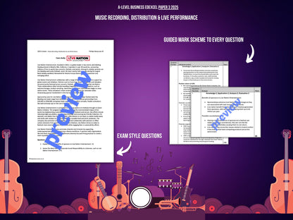 LNE MUSIC RECORDING CASE STUDY: Edexcel Paper 3 2025 A-Level Business