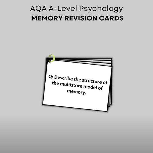 AQA A-Level Psychology Memory Revision Cards