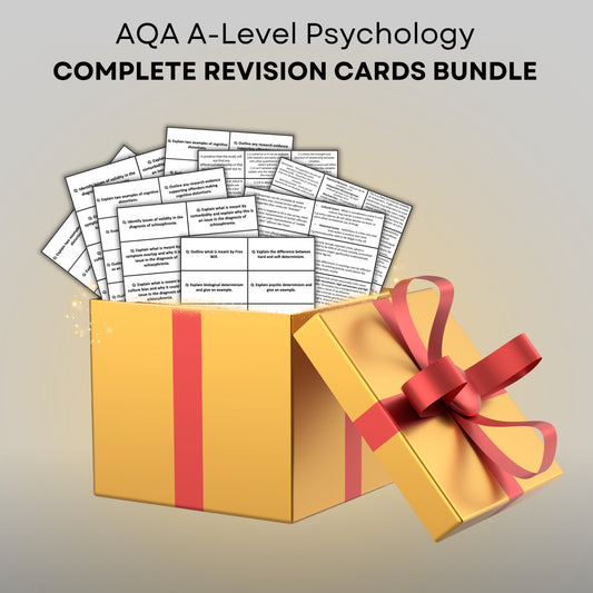 AQA A-level Psychology Complete Revision Cards Bundle