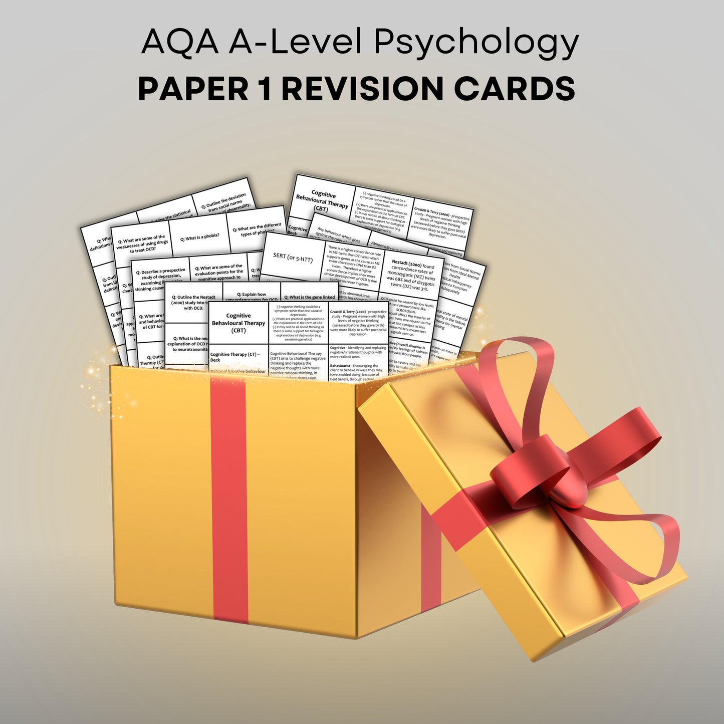 AQA A-Level Psychology Paper 1 Revision Cards