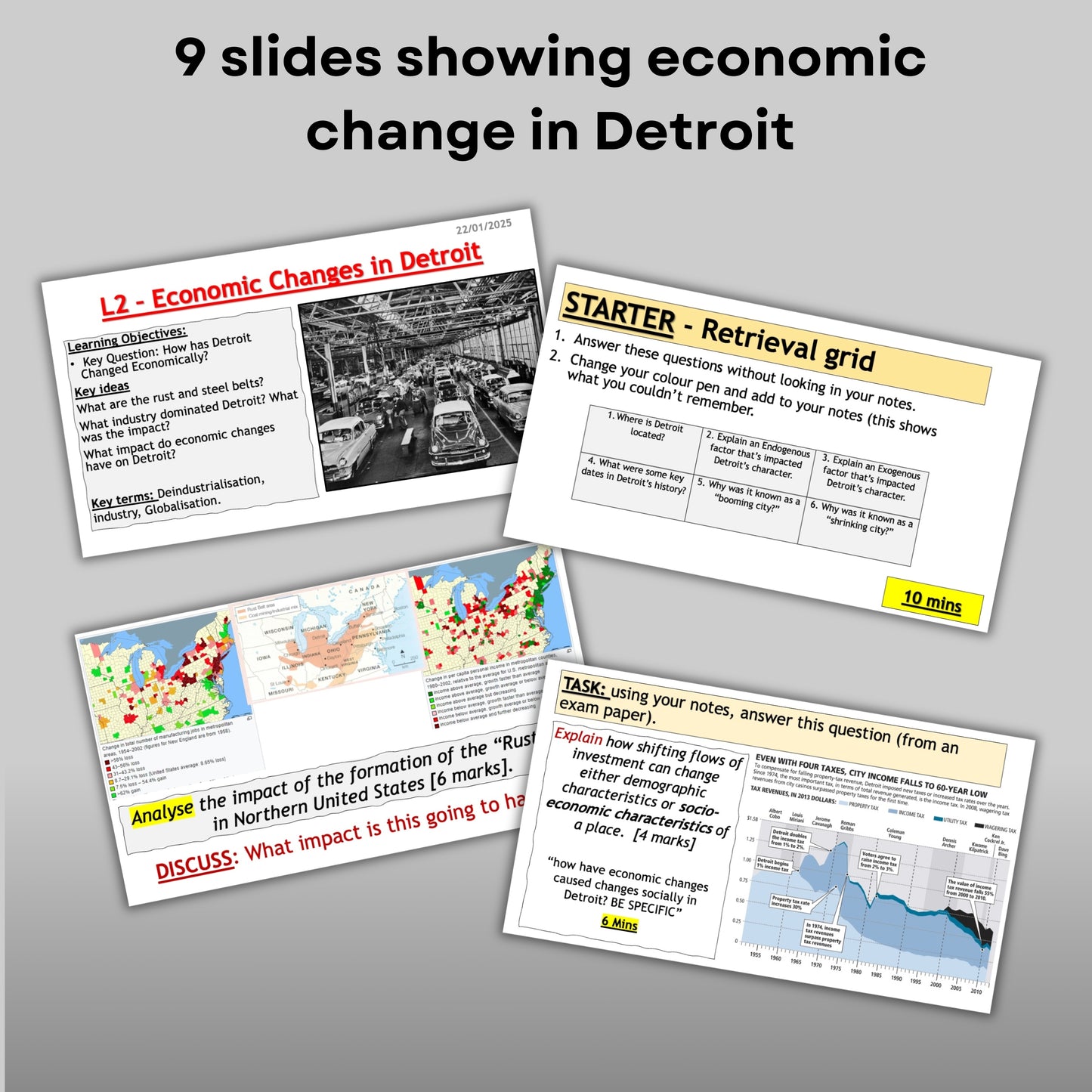 AQA A-Level Geography Distant Place Study (Detroit) Lesson 2