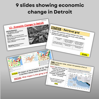 AQA A-Level Geography Distant Place Study (Detroit) Lesson 2