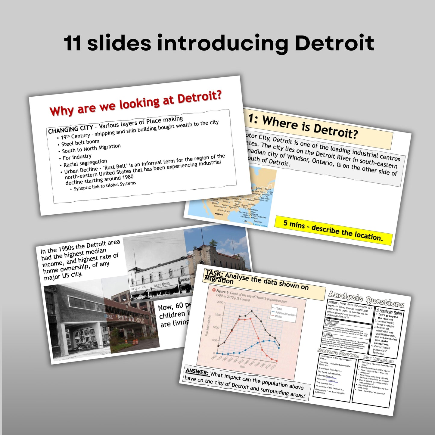 AQA A-Level Geography Distant Place Study (Detroit) Lesson 1