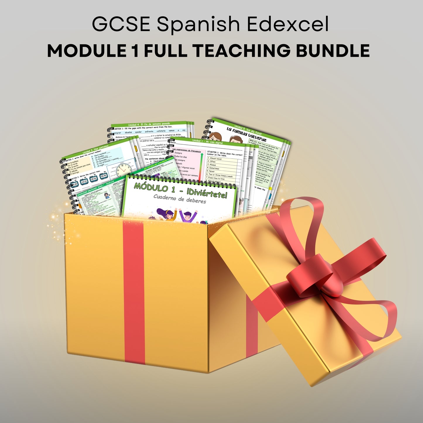 GCSE Spanish Edexcel Module 1 ¡Diviértete: FULL Teaching Bundle