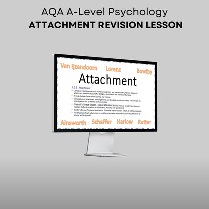 AQA A-Level Psychology Attachment Revision Lesson