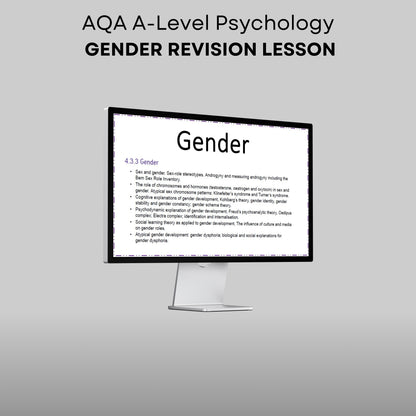 AQA A-Level Psychology Gender Revision Lesson