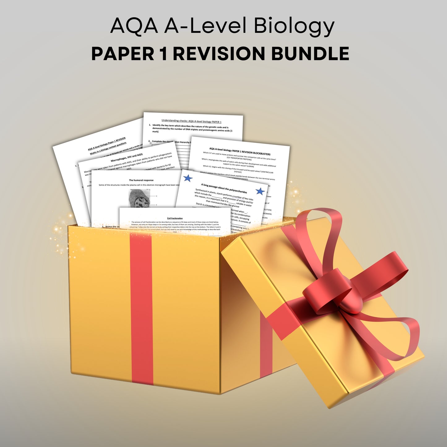 AQA A-Level Biology: Paper 1 Revision Bundle