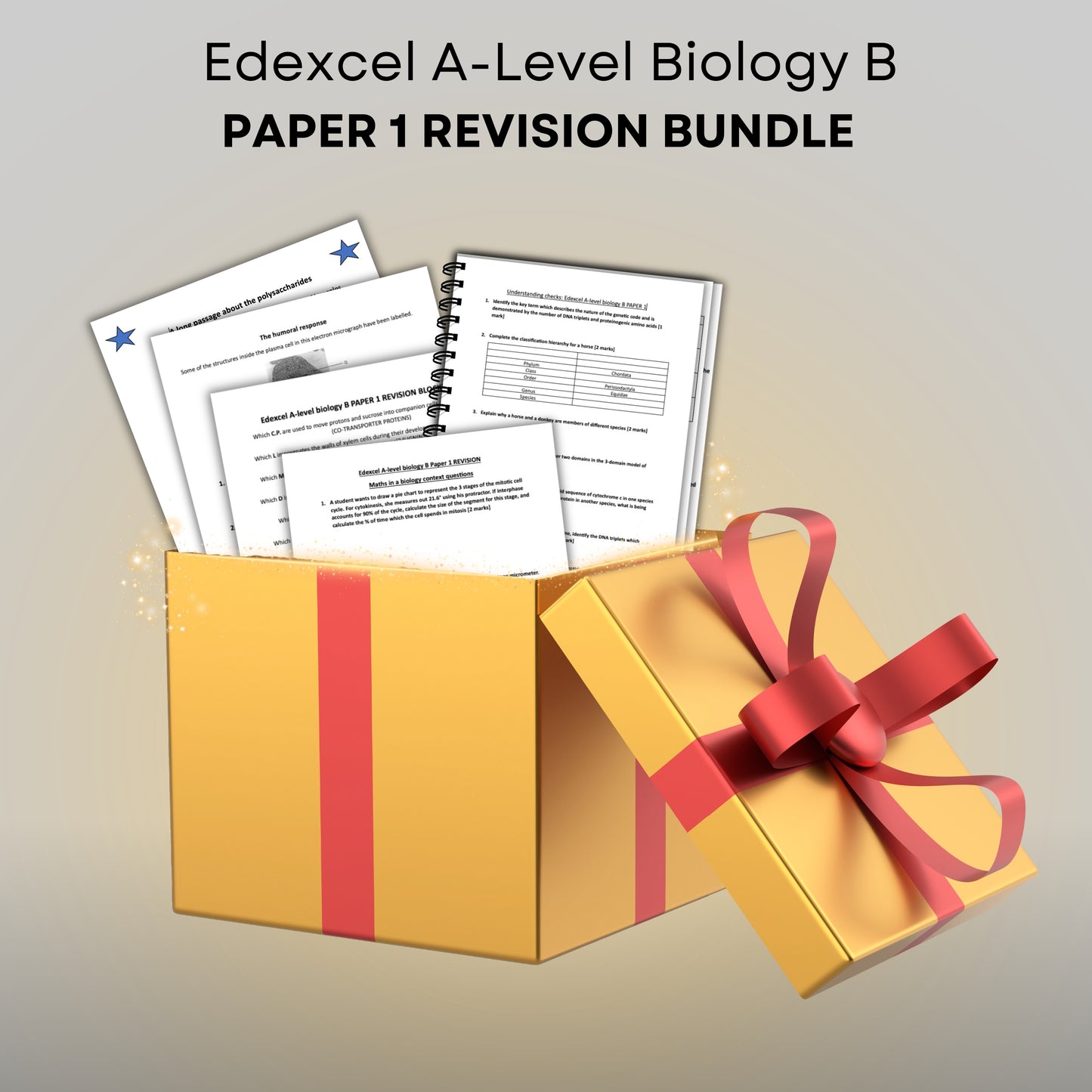 Edexcel A-level Biology B: Paper 1 Revision Bundle