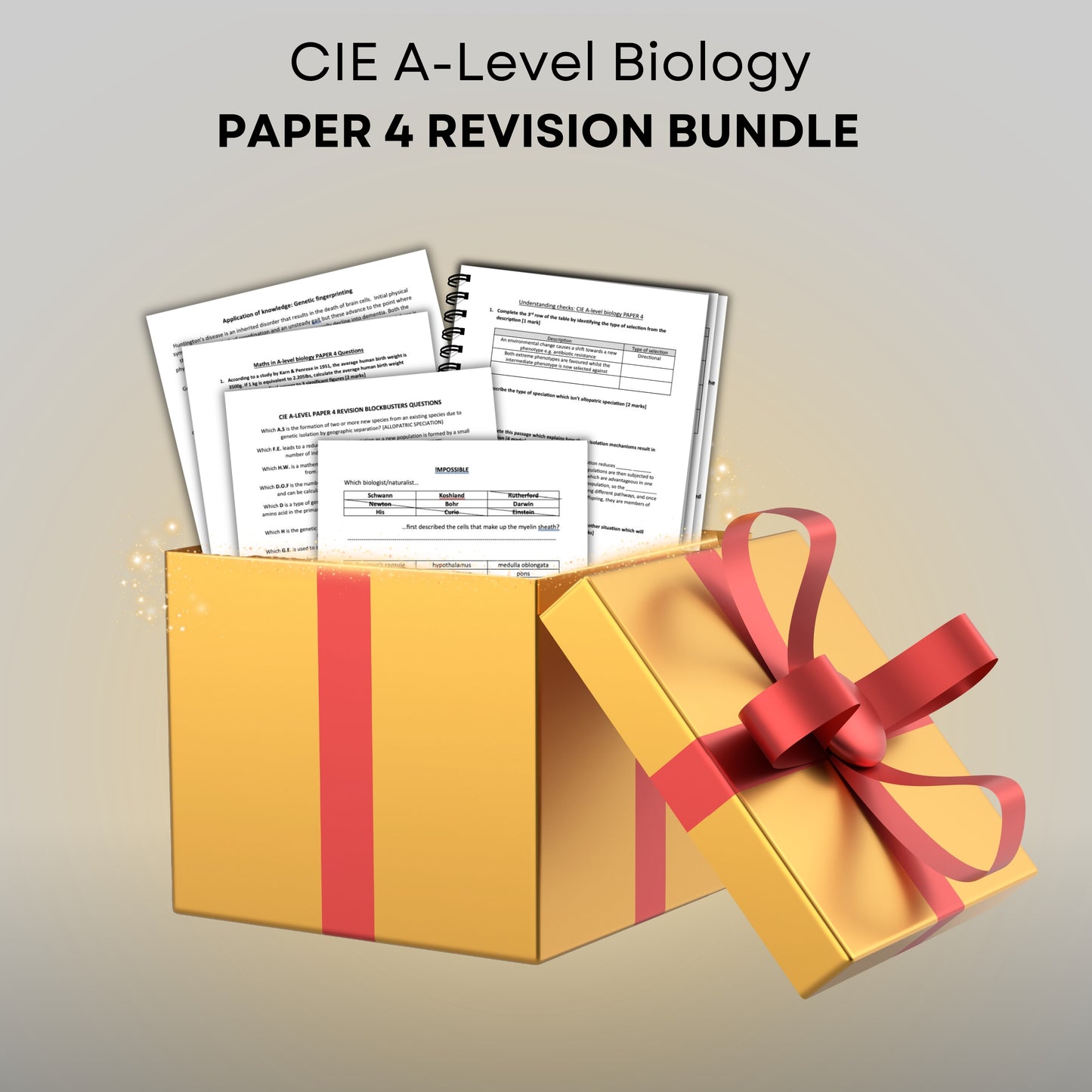 CIE A-Level Biology: Paper 4 Revision Bundle