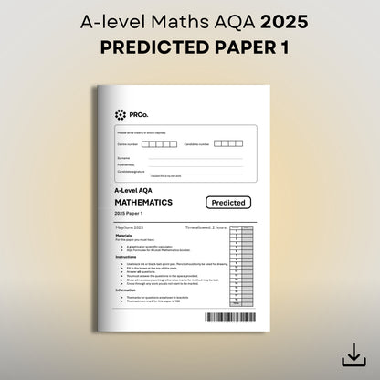 A-Level Maths AQA Predicted Paper 1 2025