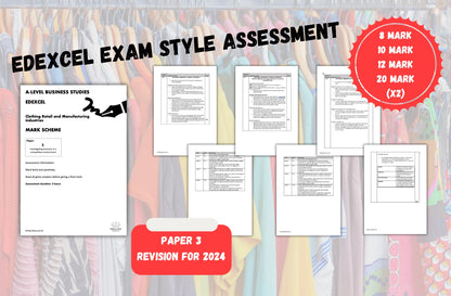 A-Level business edexcel 2024 paper 3 practice paper