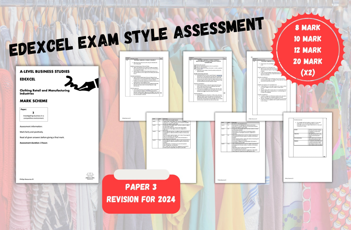 CLOTHING RETAIL FULL REVISION A-level Business Edexcel 2024