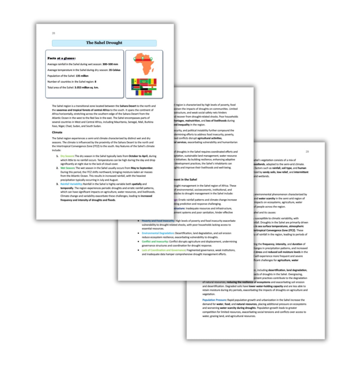 A-Level Geography OCR Paper 1 Case studies booklet