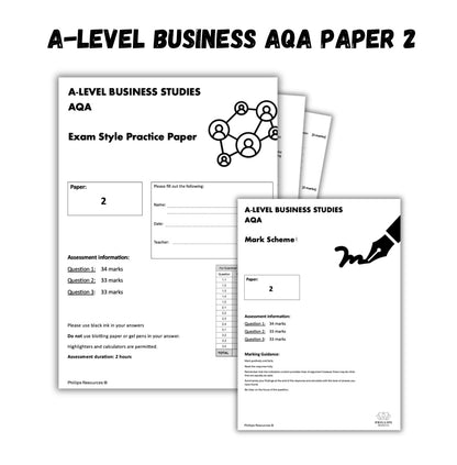 Exam Style A-Level Business AQA Paper 2