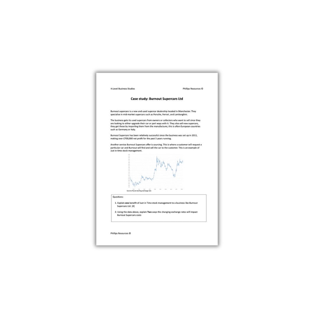 A-Level Business Edexcel Case Studies