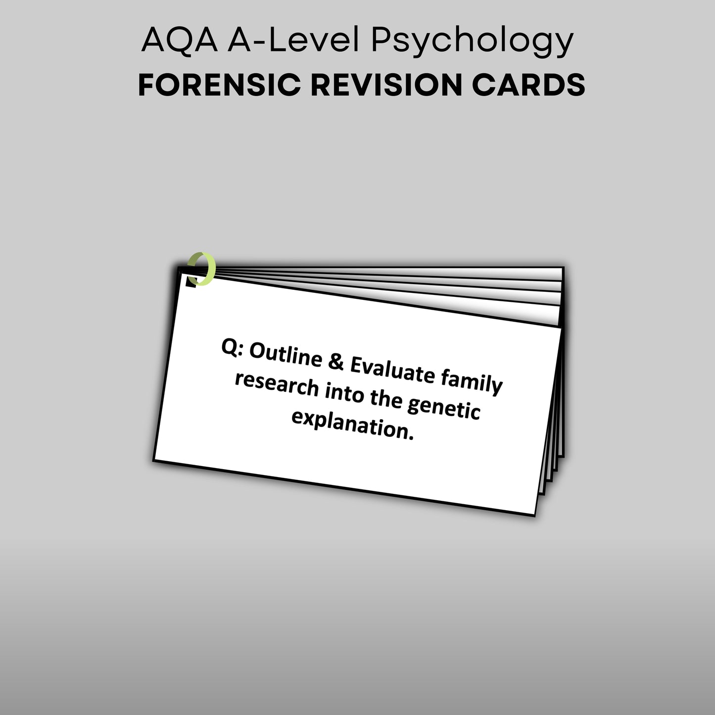 AQA A-Level Psychology Forensic Revision Cards