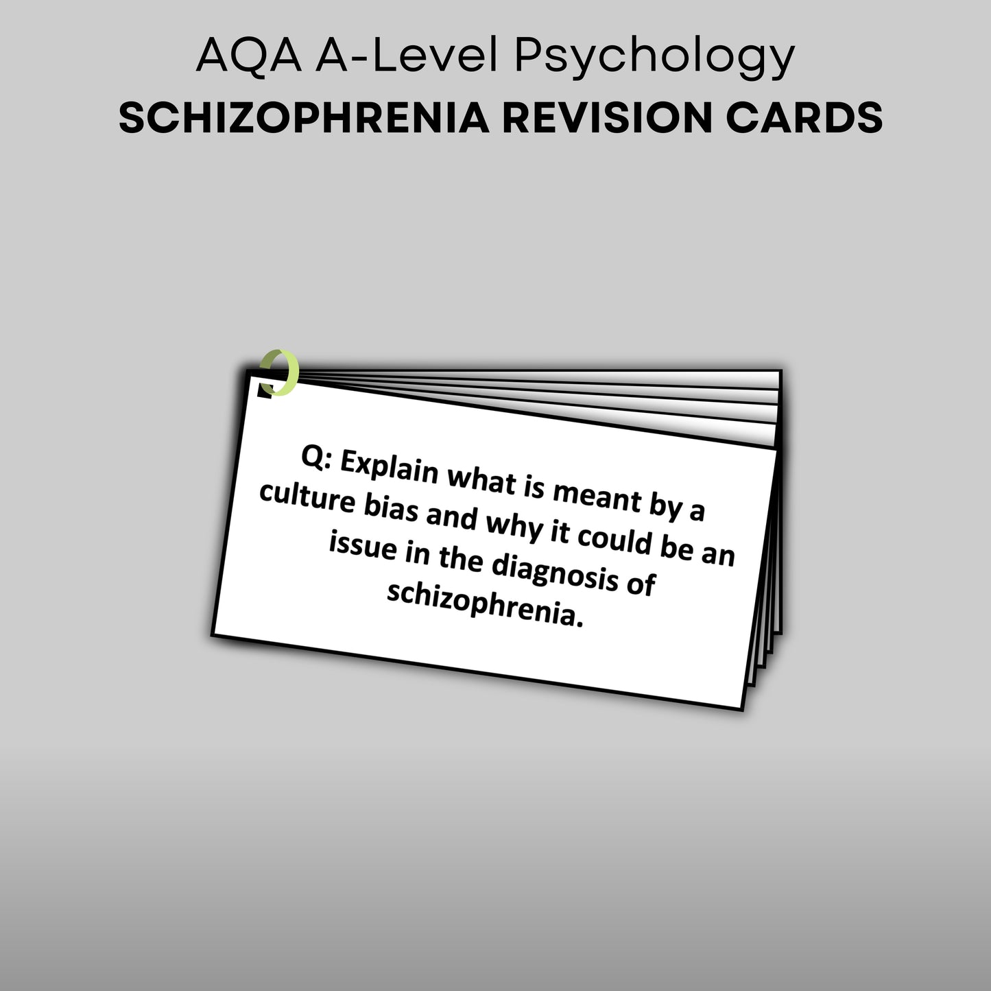 AQA A-Level Psychology Schizophrenia Revision Cards