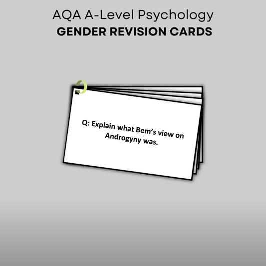 AQA A-Level Psychology Gender Revision Cards