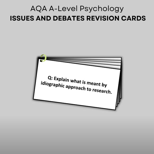 AQA A-Level Psychology Issues and Debates Revision Cards