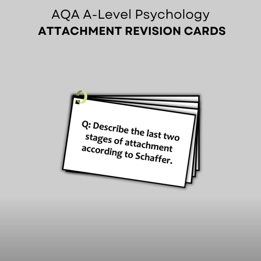 AQA A-Level Psychology Attachment Revision Cards