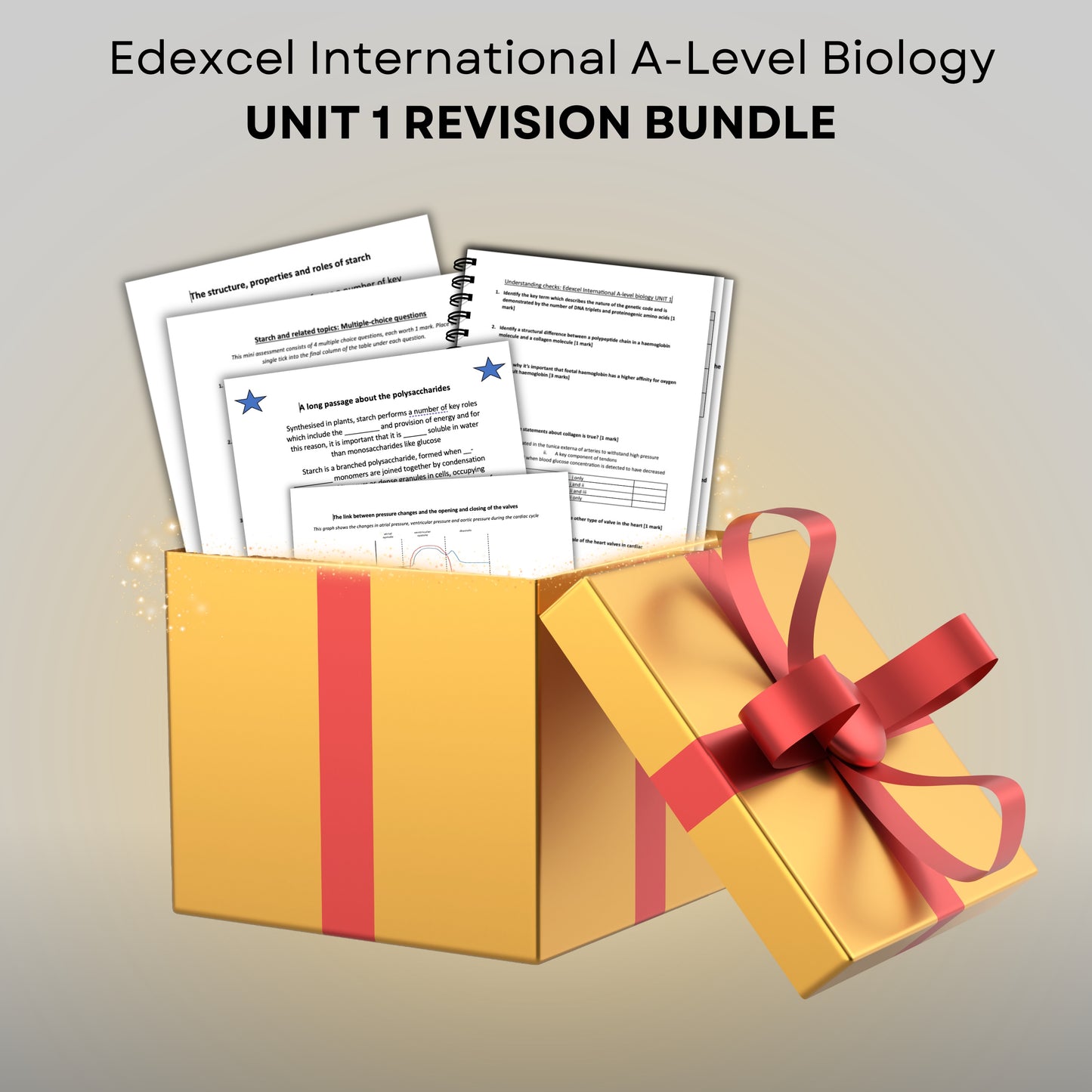 Edexcel international A-Level biology unit 1 revision bundle