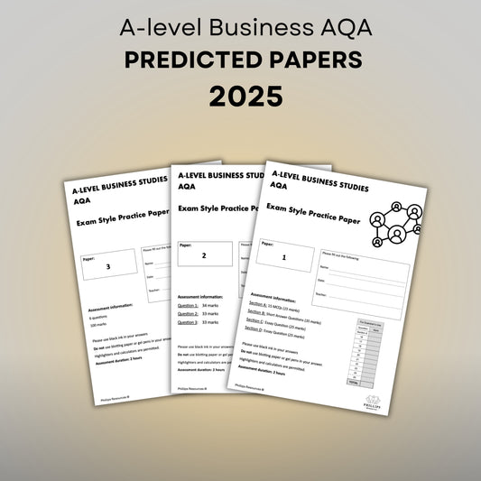 A-level Business AQA Expertly Predicted Papers for 2025